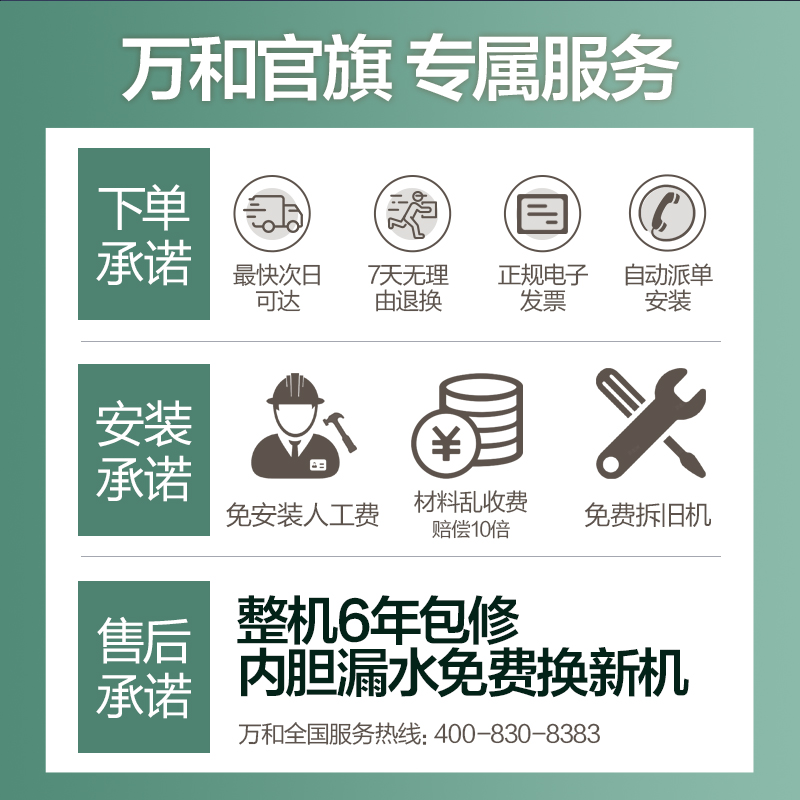 万和电热水器电家用卫生间小型储水式速热40L洗澡60L出租房50升Q1-图3