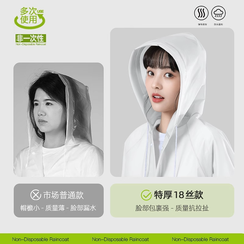 一次性雨衣成人外穿长款全身防暴雨户外登山旅游儿童加厚便携雨披