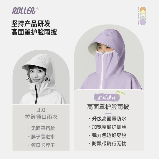 Una nueva generación de impermeable espesado patentado de cobertura total que no moja