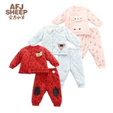 Детское нижнее белье, комплект для новорожденных, стеганая демисезонная пижама, 0-18 мес., увеличенная толщина, осенний сезон