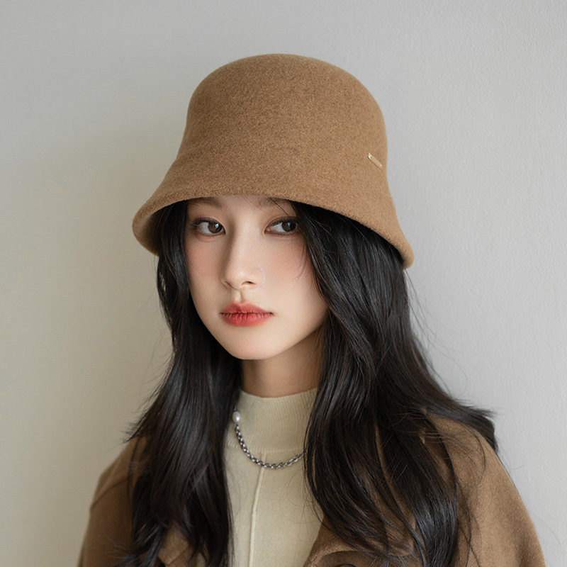 疯帽子 前长后短小头渔夫帽女纯羊毛盆帽保暖百搭显脸小秋冬新,淘宝优惠券,粉丝福利购,淘宝优惠卷