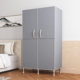 Open-door thickened steel tube dust-proof single and double wardrobes