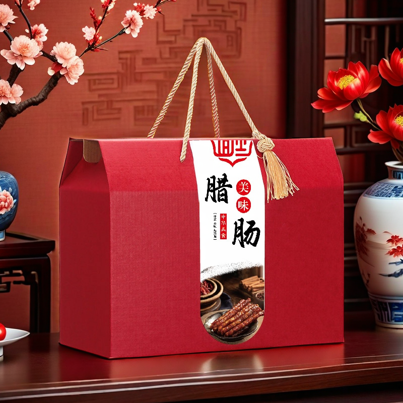 腊肉礼盒包装盒烧鸡烤鸭腊肠包装箱牛肉羊肉熟食空盒子礼品盒定制,淘宝优惠券,粉丝福利购,淘宝优惠卷