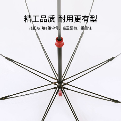 富尔顿【英国王室御用】鸟笼伞透明雨伞长柄伞女士晴雨两用女伞 - 图2