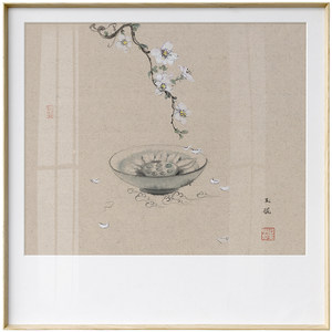 汪玉砚x仟象映画 新中式书房装饰画 酒店卧室茶室壁画水墨画禅意