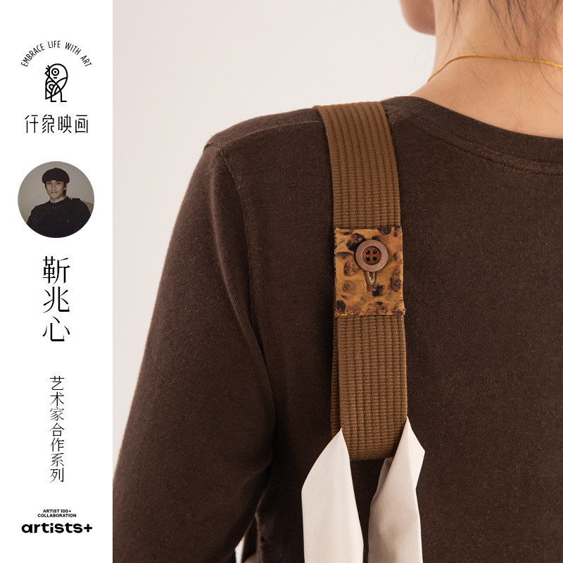 靳兆心X仟象映画 小众艺术感帆布包包女春夏季斜挎包大容量单肩包,淘宝优惠券,粉丝福利购,淘宝优惠卷