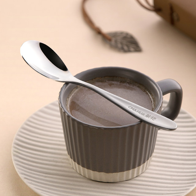 Camellia spoon household exquisite spoon stainless steel 304 deep spoon small soup spoon fork drinking soup spoon fork
