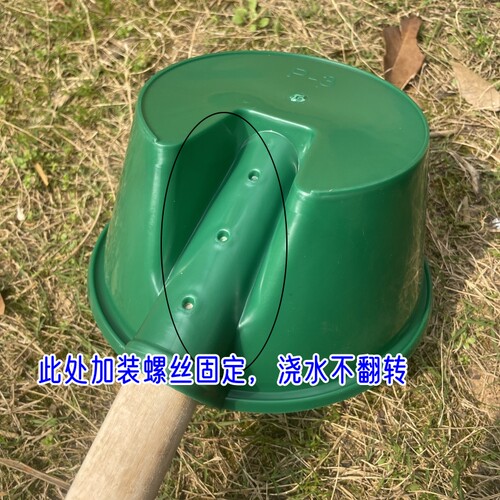新款浇水灌溉粪勺熟胶加厚牛筋水舀子粪瓢长柄化粪池勺子农用施肥 - 图0