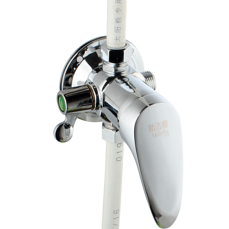 太阳能热水器全铜明装带上混水阀 勒洁雅浴缸淋浴龙头