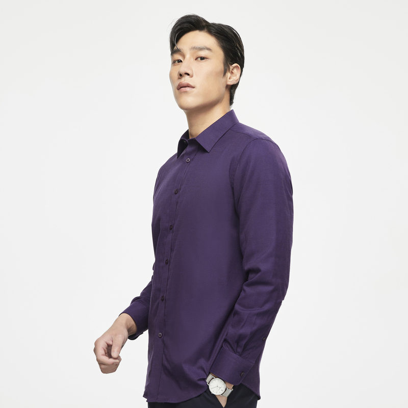 【德绒面料】雅戈尔秋冬新款商务加厚羊毛内胆保暖长袖衬衫男4510 - 图3