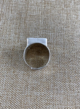 古瓷首饰 青花瓷戒指 老瓷片 925银 板戒 手工饰品 简约百搭 流行