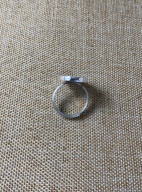 女士 青花瓷戒指 老瓷片 925银 手工饰品 简约流行 古瓷首饰 百搭