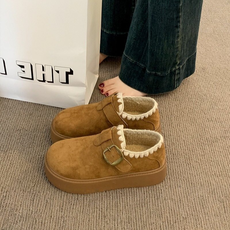 香港潮牌厚底加绒勃肯鞋女2025新款秋冬季豆豆乐福鞋保暖雪地靴低,淘宝优惠券,粉丝福利购,淘宝优惠卷