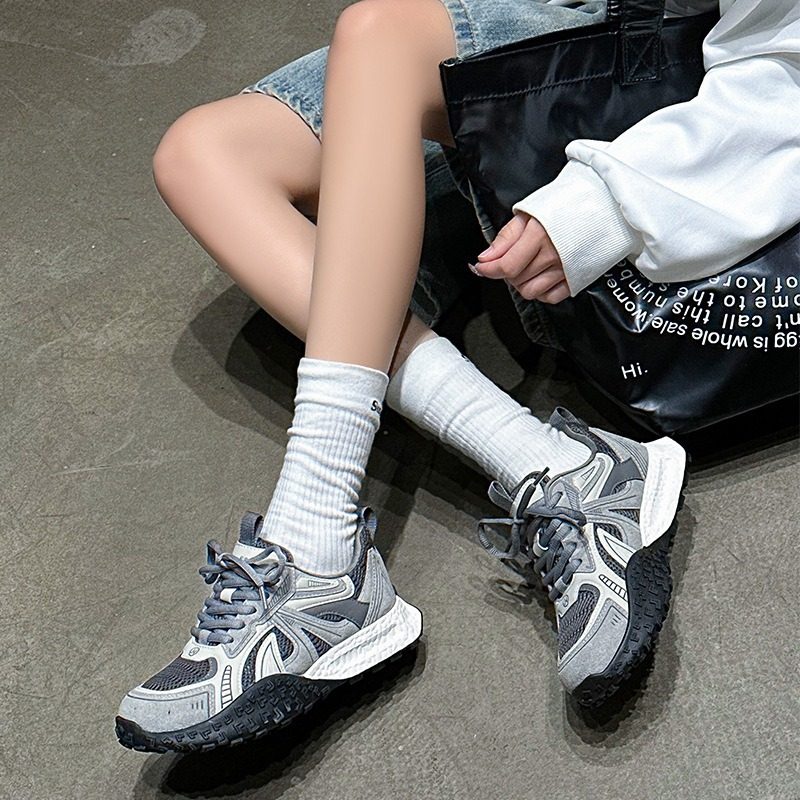 香港潮牌厚底老爹鞋女2025春季新款真皮透气轻便防滑小个子休闲运,淘宝优惠券,粉丝福利购,淘宝优惠卷