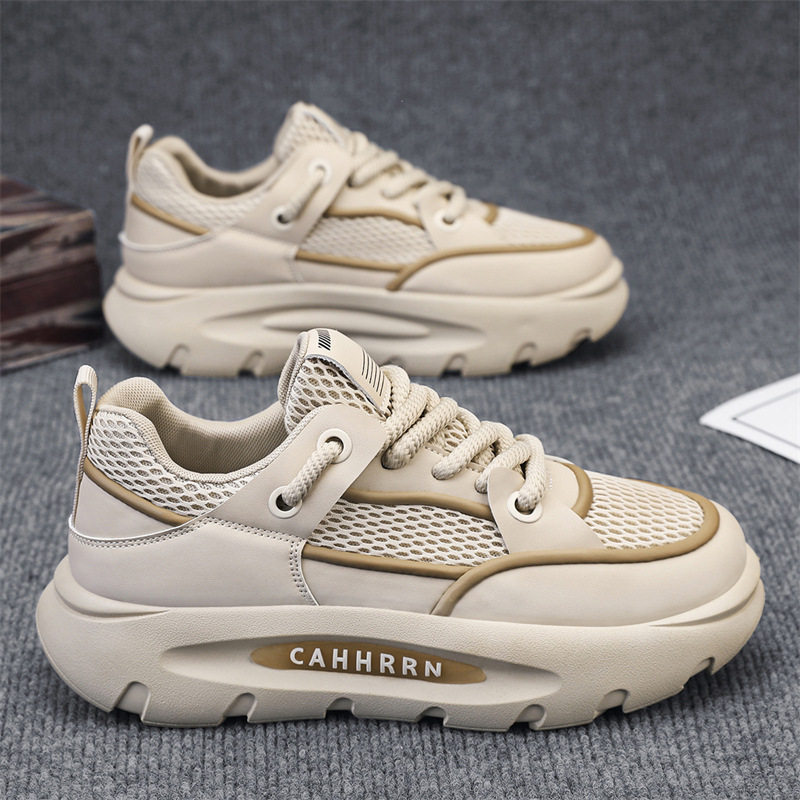 香港潮牌外贸男鞋透气2025网面阿甘鞋软底厚底增高休闲运动老爹鞋,淘宝优惠券,粉丝福利购,淘宝优惠卷