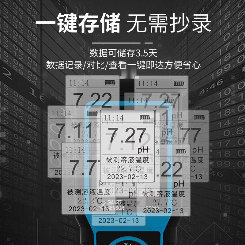 希玛ST218酸碱度便携式PH计工业排水养殖水质测量高精度ORP检测仪-图0