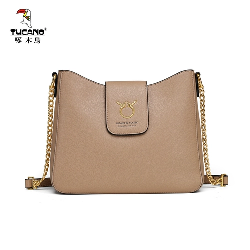 Сумка через плечо, зимняя вместительная и большая сумка на одно плечо, из натуральной кожи