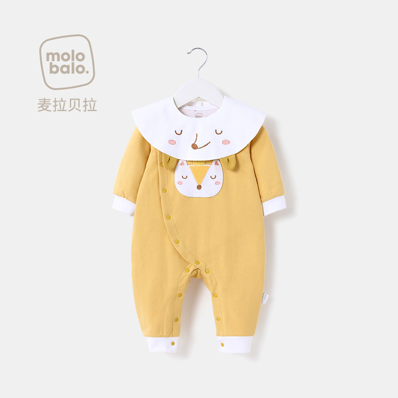 婴儿长袖连体衣服宝宝 爱笔笔母婴连身衣/爬服/哈衣