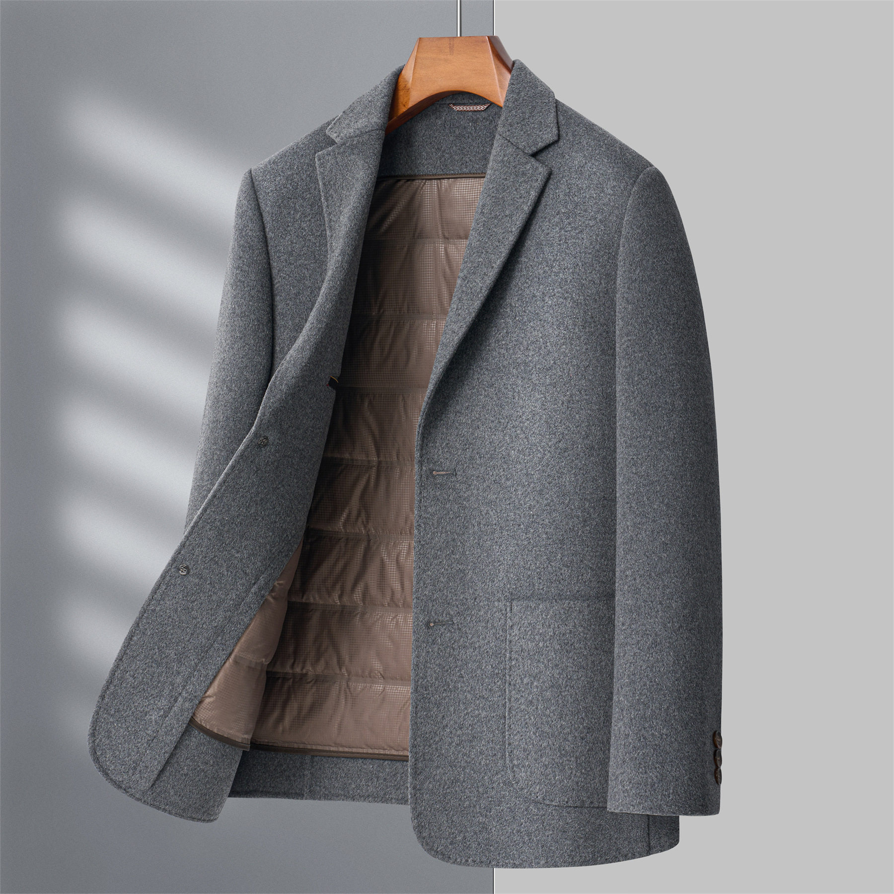 石狮市浪印户外端可拆卸加厚羽绒内胆商务休闲双面呢子西装外套男,淘宝优惠券,粉丝福利购,淘宝优惠卷