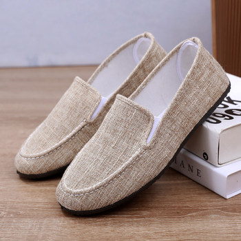 Canvas shoes men's spring breathable bean shoes men's casual shoes Korean style summer men's shoes comfort cloth shoes men's lazy shoes