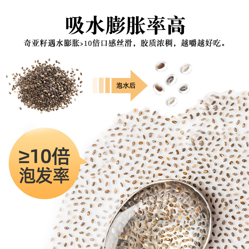 人民有机奇亚籽纯种子饱腹代餐chia即食搭配藜麦燕麦片羽衣甘蓝粉,淘宝优惠券,粉丝福利购,淘宝优惠卷