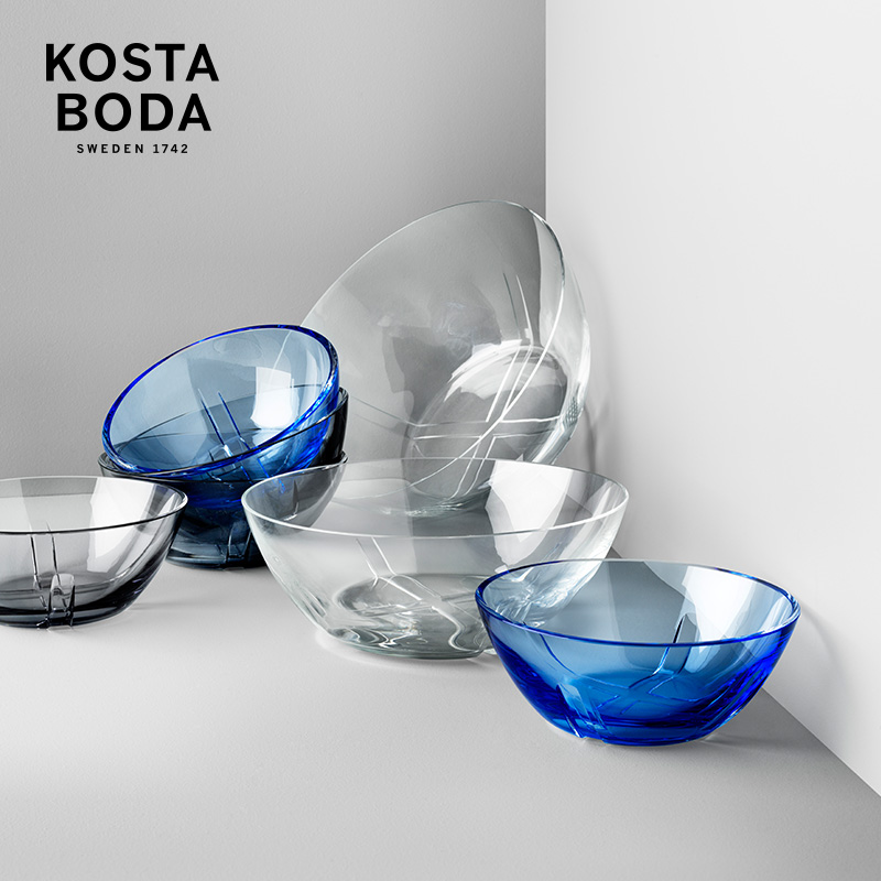 KOSTA BODA进口水晶玻璃碗家用BRUK水果沙拉碗小号透明玻璃餐具 - 图1