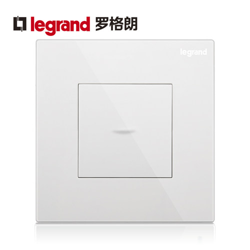 罗格朗自动复位开关面板回弹电灯单开单控单联一开LED灯指示家用 - 图1