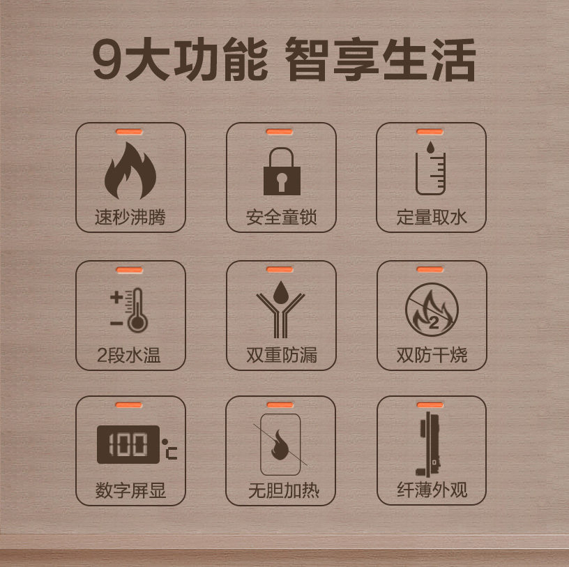 安吉尔家用壁挂式速热直厨房管线机 安吉尔净水饮水机
