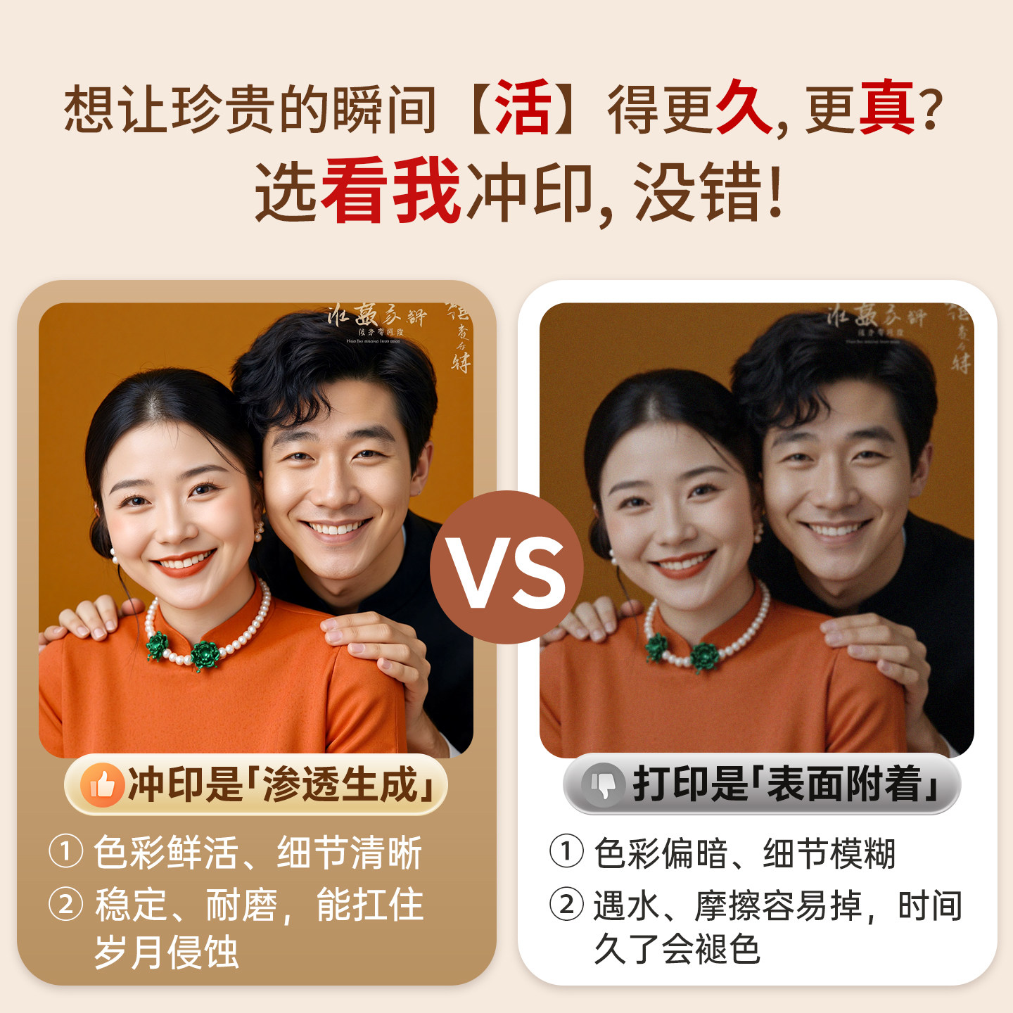 全家福照片定制相框洗相片做成摆台挂墙冲印水晶加打印婚纱照相册