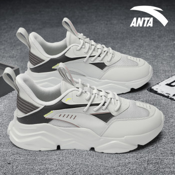 ເກີບຜູ້ຊາຍ Anta ສີຂາວ 2024 summer new dad shoes official authentic breathable soft sole casual shoes sports shoes