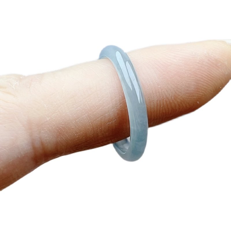 真玉老坑玉石冰种A货晴水淡绿翡翠戒指特色素圈蓝水冰指环配证书,淘宝优惠券,粉丝福利购,淘宝优惠卷