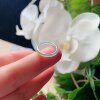 Natural jadeite ice ring clear water yellow and green double color