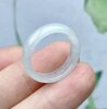 Jade White Ring Natural Wide Brim Ice Green Couple Ring