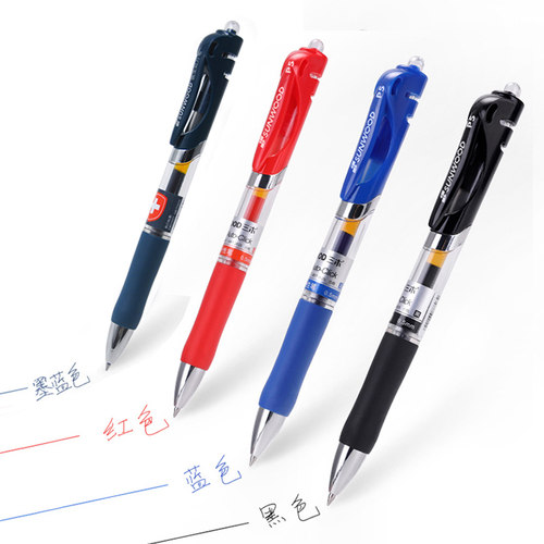 三木SUNWOOD 效率王按动式签字笔 顺滑不断墨 P5品质同K35 - 图3