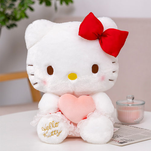 hellokitty公仔正版凯蒂猫玩偶哈喽kt毛绒玩具可爱布娃娃女生礼物 - 图1