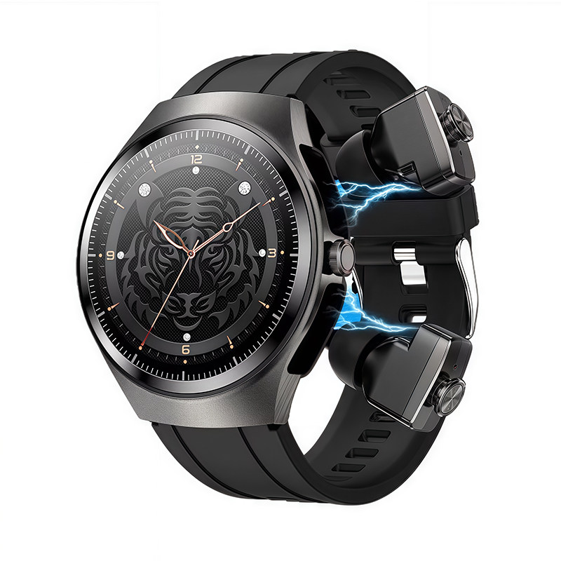 2025全新设计隐藏式耳机智能手表带内存蓝牙通话健康户外运动手环 - 图2