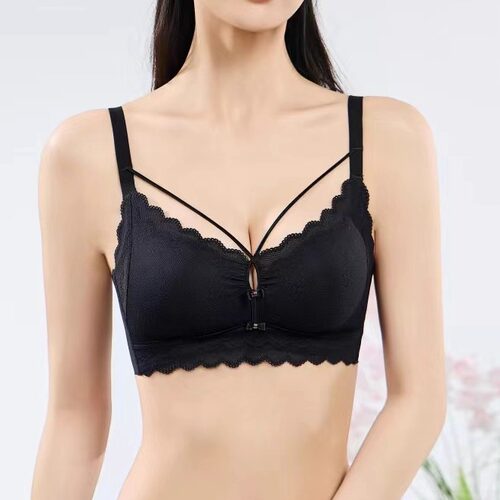 依雪纷内衣无钢圈乳胶杯8529小胸AB杯超聚拢纯欲美胸无磁文胸罩 - 图3