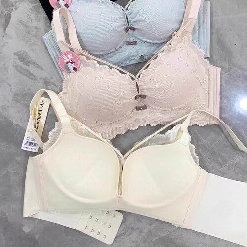 依雪纷内衣无钢圈乳胶杯8529小胸AB杯超聚拢纯欲美胸无磁文胸罩 - 图0