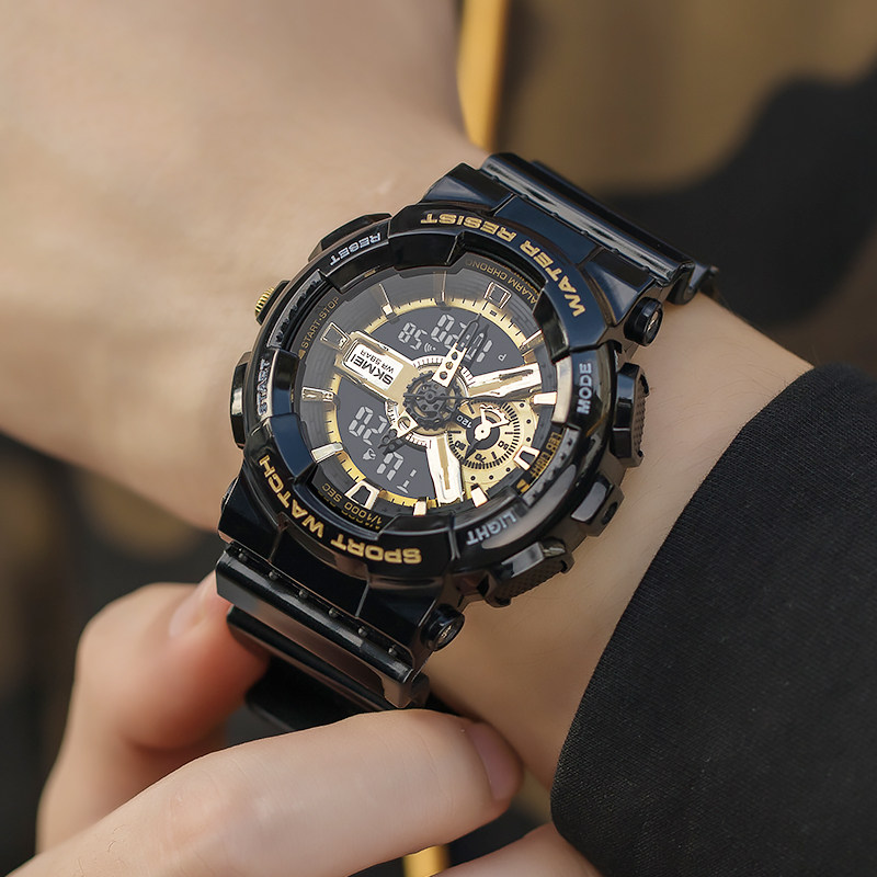 时刻美男士运动防水初青少年电子表 时刻美国产腕表