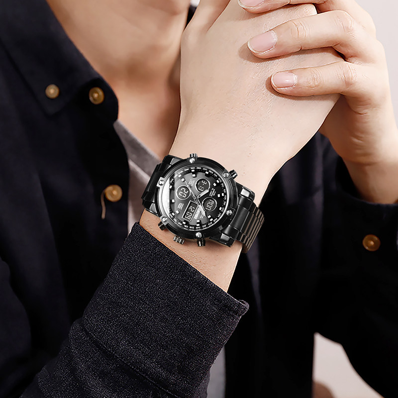 时刻美男士时尚双显成人运动大表盘 时刻美国产腕表