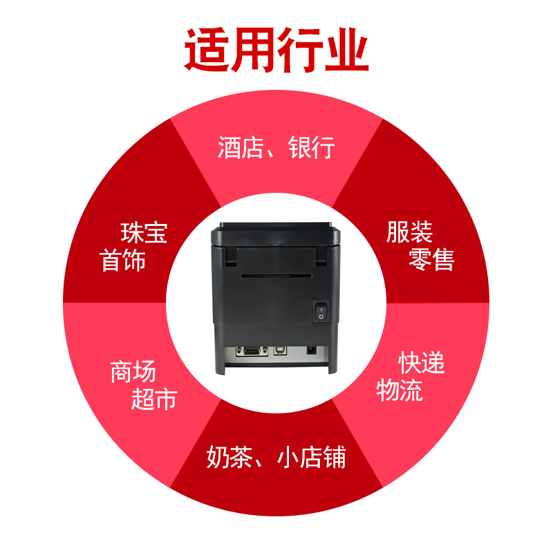 佳博GP2120TF条码打印机热敏标签机二维码不干胶服装吊牌打印机-图0