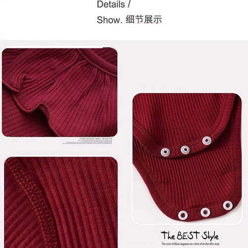 纯棉衣服爬服春秋洋气婴儿哈衣连体衣包屁衣包屁薄款长袖宝宝可爱 - 图3