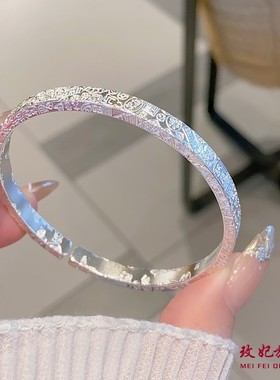 吉言开口纯银手镯女轻奢高级感