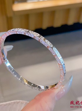 吉言闭口纯银手镯女轻奢高级感
