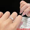 Bow star sterling silver ring for women, light luxury and high-end sense