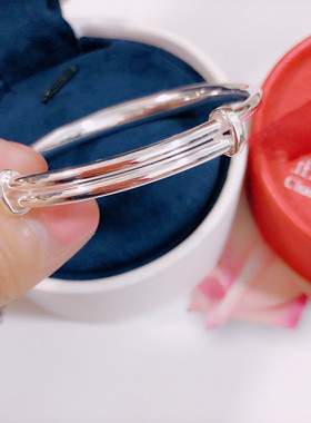 香港足银礼物推拉手镯送长辈