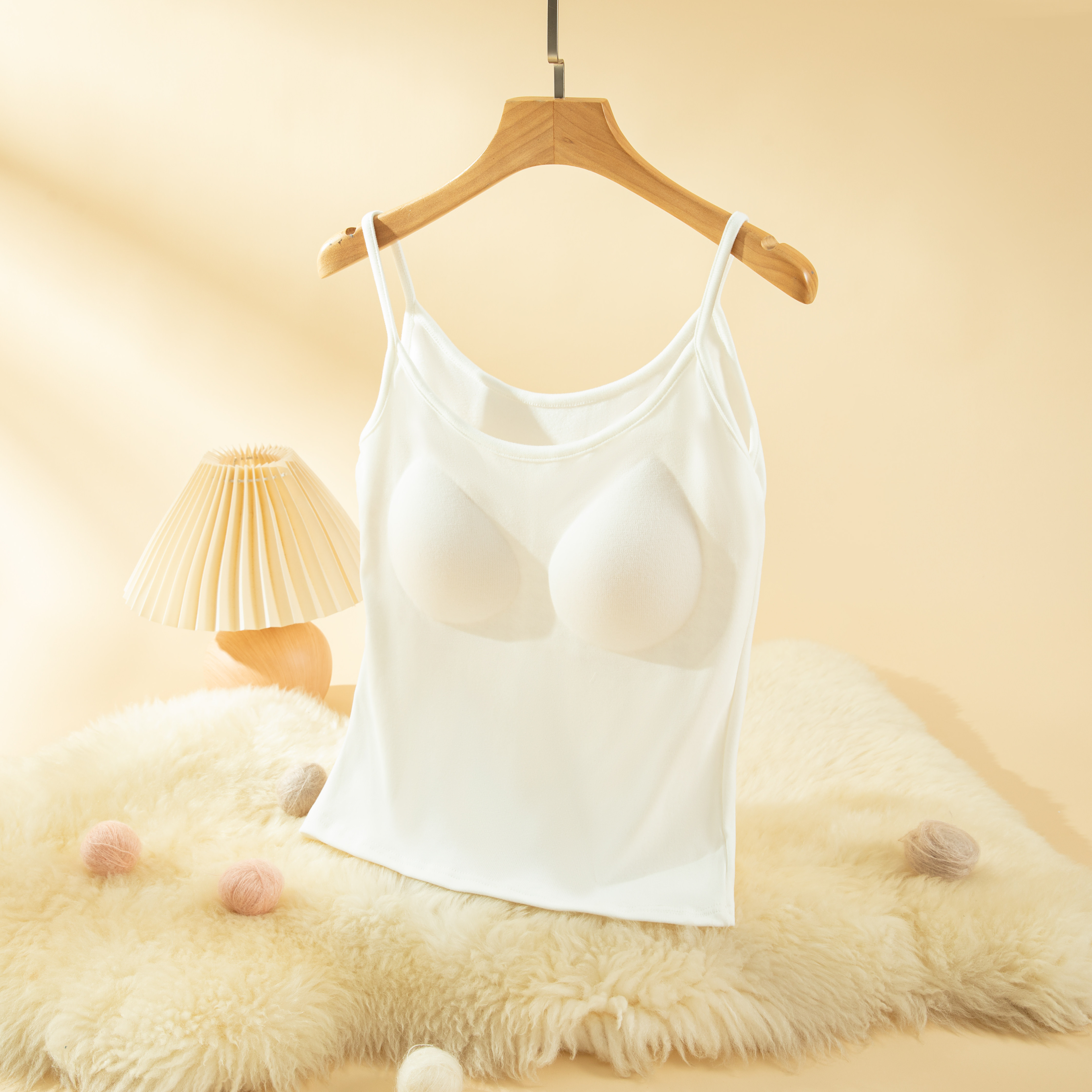 德绒纯色保暖吊带背心女冬季加绒胸棉款打底衫加厚免穿文胸上衣,淘宝优惠券,粉丝福利购,淘宝优惠卷