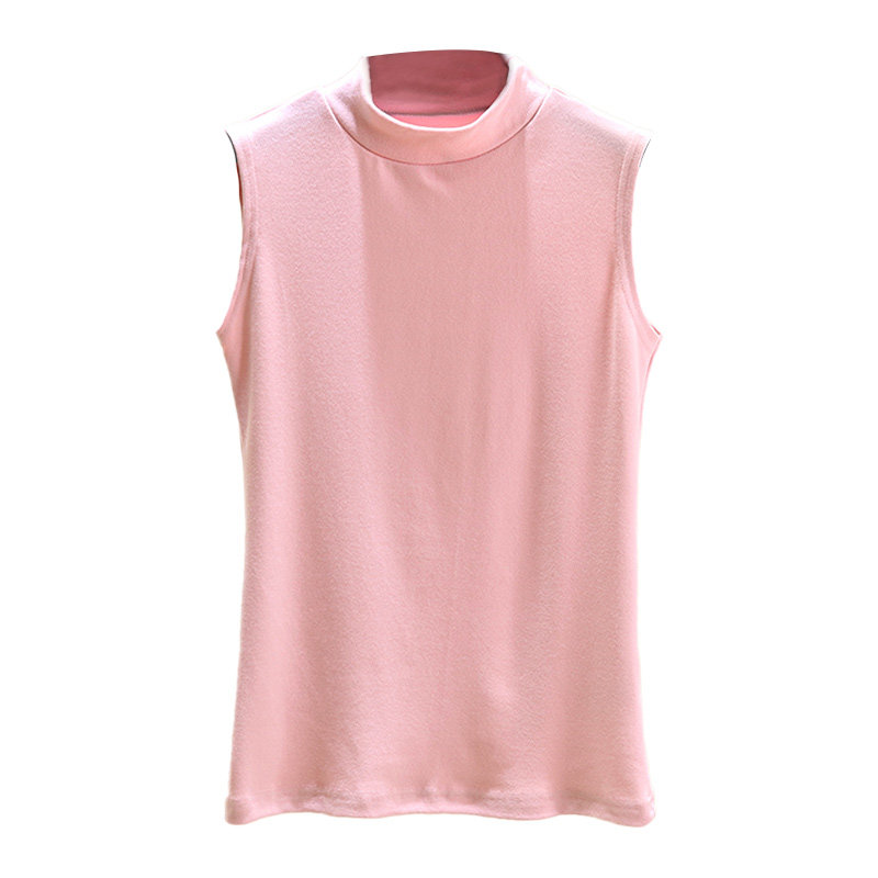 德绒半高领保暖背女秋冬内搭加绒无袖上衣加厚修身显瘦打底上衣,淘宝优惠券,粉丝福利购,淘宝优惠卷