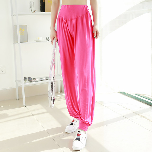 Modal yoga pants ເຕັ້ນແອວສູງ