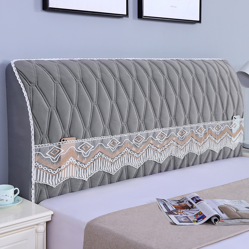 床头罩简约软包通用靠垫全包夹棉弹力加厚万能靠背纯色短绒保护套,淘宝优惠券,粉丝福利购,淘宝优惠卷